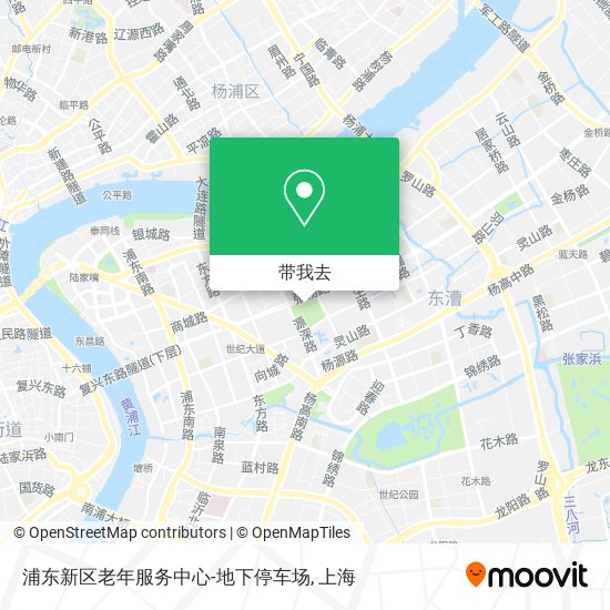 浦东新区老年服务中心-地下停车场地图