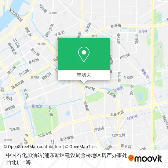 中国石化加油站(浦东新区建设局金桥地区房产办事处西北)地图