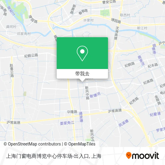 上海门窗电商博览中心停车场-出入口地图