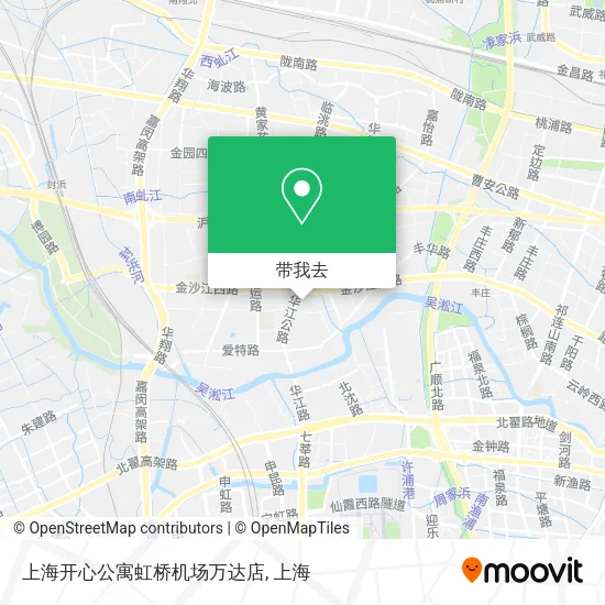 上海开心公寓虹桥机场万达店地图