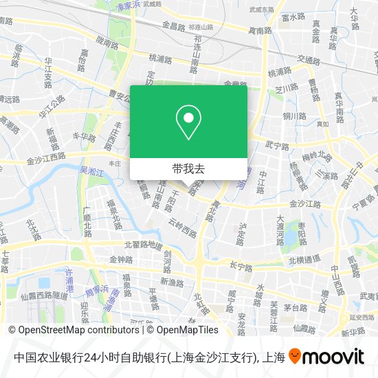 中国农业银行24小时自助银行(上海金沙江支行)地图