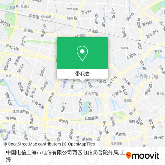 中国电信上海市电信有限公司西区电信局普陀分局地图