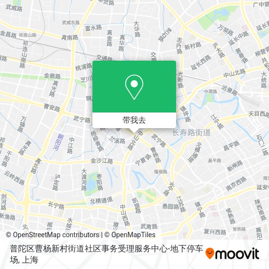 普陀区曹杨新村街道社区事务受理服务中心-地下停车场地图