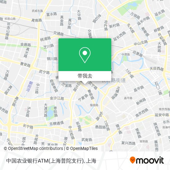 中国农业银行ATM(上海普陀支行)地图