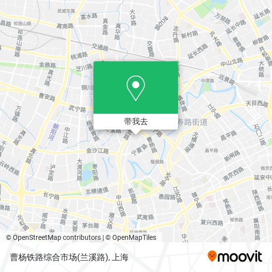 曹杨铁路综合市场(兰溪路)地图