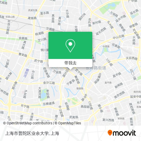 上海市普陀区业余大学地图