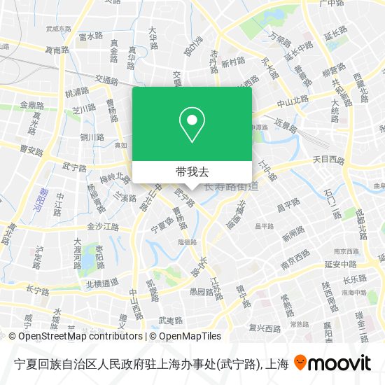 宁夏回族自治区人民政府驻上海办事处(武宁路)地图