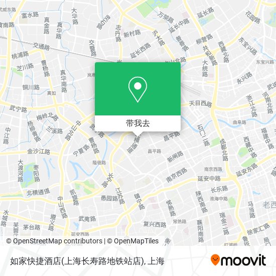 如家快捷酒店(上海长寿路地铁站店)地图