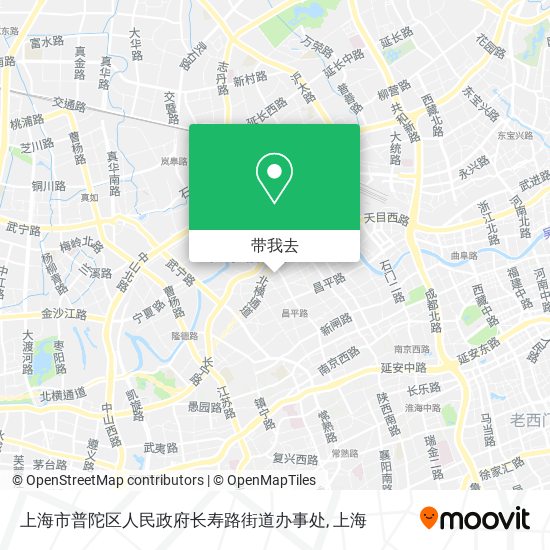 上海市普陀区人民政府长寿路街道办事处地图