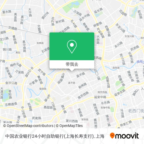 中国农业银行24小时自助银行(上海长寿支行)地图