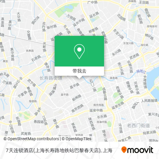 7天连锁酒店(上海长寿路地铁站巴黎春天店)地图