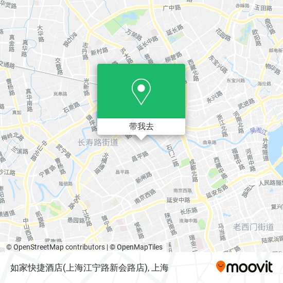 如家快捷酒店(上海江宁路新会路店)地图