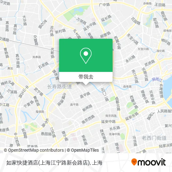 如家快捷酒店(上海江宁路新会路店)地图
