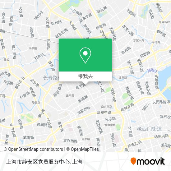 上海市静安区党员服务中心地图