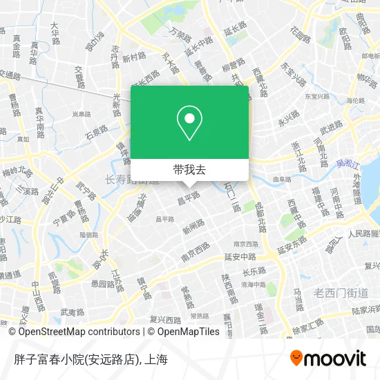 胖子富春小院(安远路店)地图