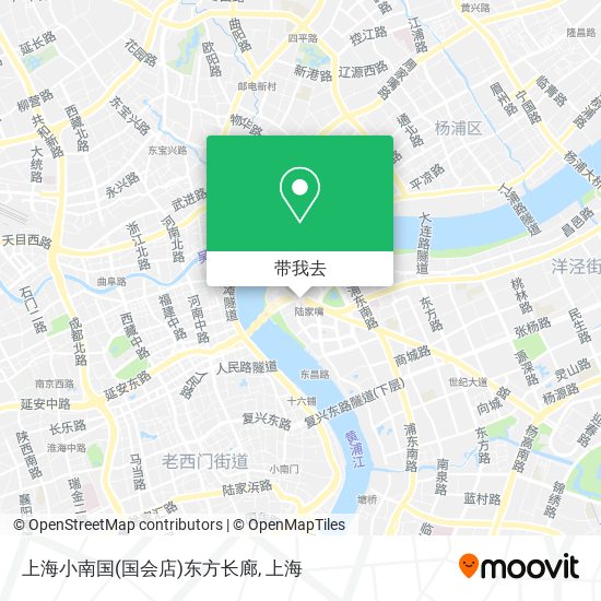 上海小南国(国会店)东方长廊地图