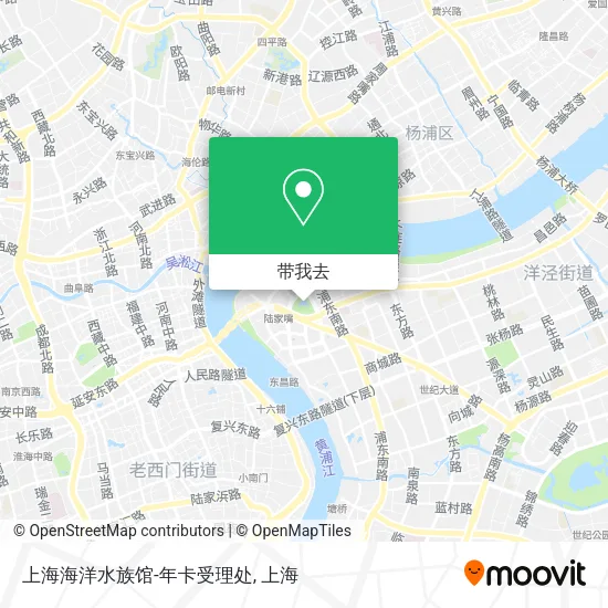 上海海洋水族馆-年卡受理处地图