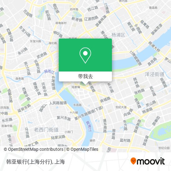 韩亚银行(上海分行)地图