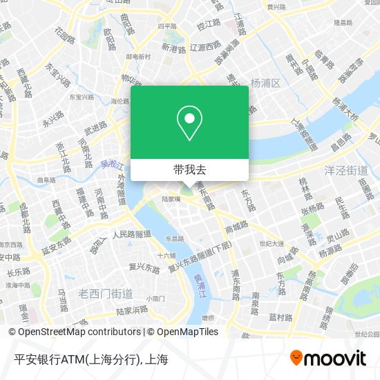 平安银行ATM(上海分行)地图