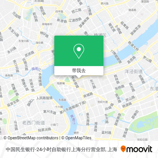 中国民生银行-24小时自助银行上海分行营业部地图