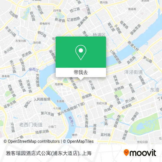 雅客瑞园酒店式公寓(浦东大道店)地图
