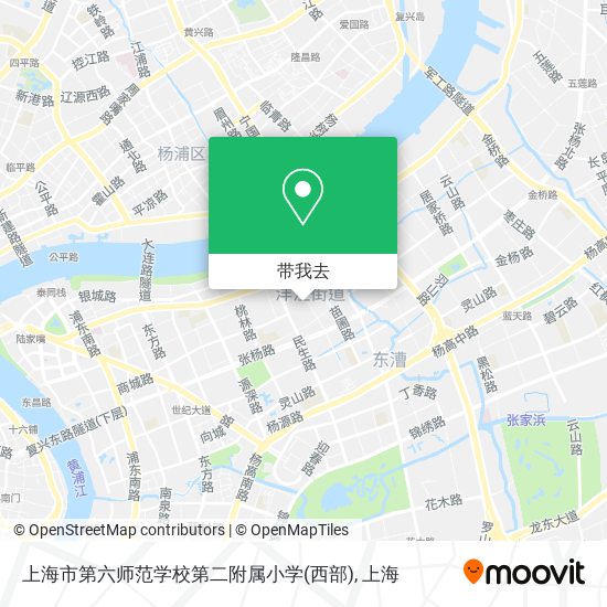 上海市第六师范学校第二附属小学(西部)地图