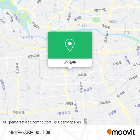 上海大亭花园别墅地图