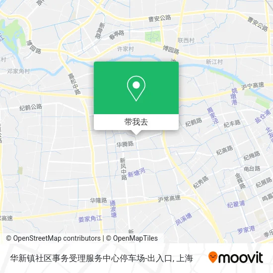 华新镇社区事务受理服务中心停车场-出入口地图