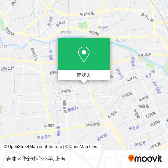 青浦区华新中心小学地图