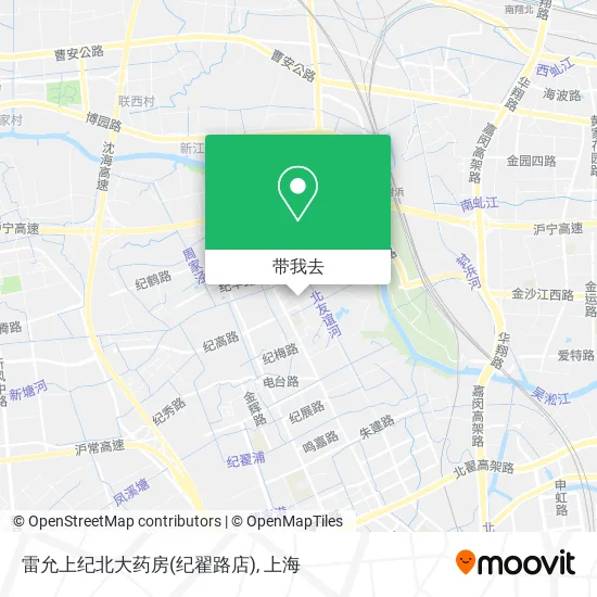 雷允上纪北大药房(纪翟路店)地图