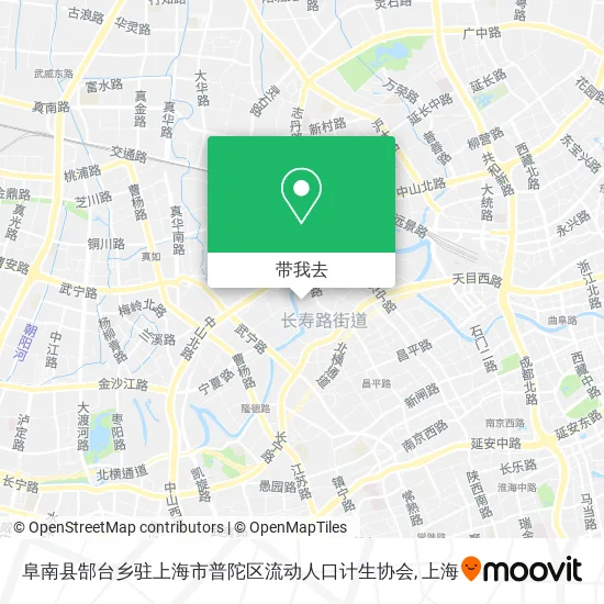 阜南县郜台乡驻上海市普陀区流动人口计生协会地图