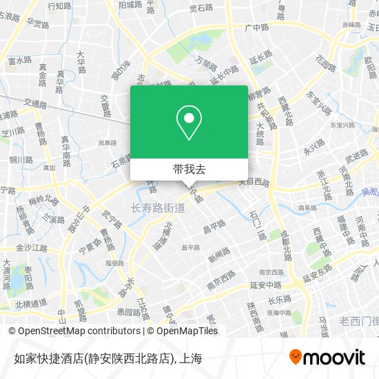如家快捷酒店(静安陕西北路店)地图