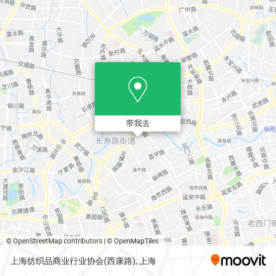 上海纺织品商业行业协会(西康路)地图