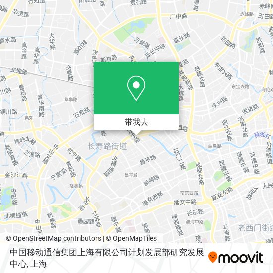中国移动通信集团上海有限公司计划发展部研究发展中心地图
