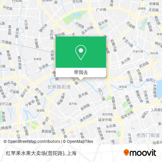 红苹果水果大卖场(普陀路)地图