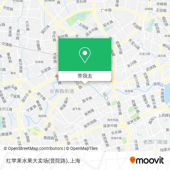 红苹果水果大卖场(普陀路)地图