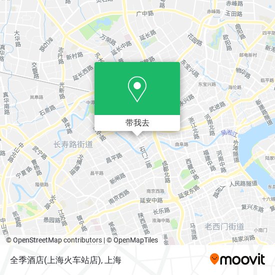 全季酒店(上海火车站店)地图