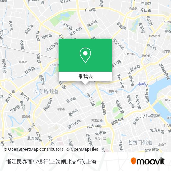 浙江民泰商业银行(上海闸北支行)地图