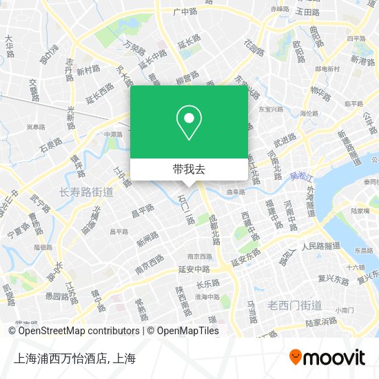 上海浦西万怡酒店地图