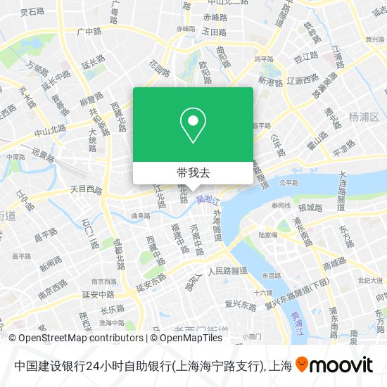中国建设银行24小时自助银行(上海海宁路支行)地图