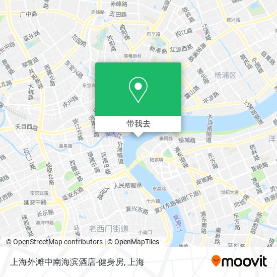 上海外滩中南海滨酒店-健身房地图