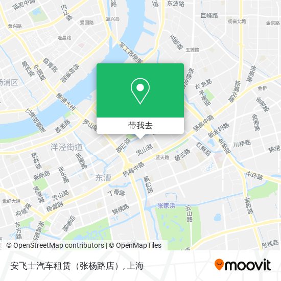 安飞士汽车租赁（张杨路店）地图