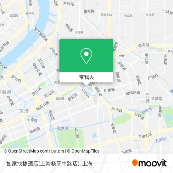 如家快捷酒店(上海杨高中路店)地图