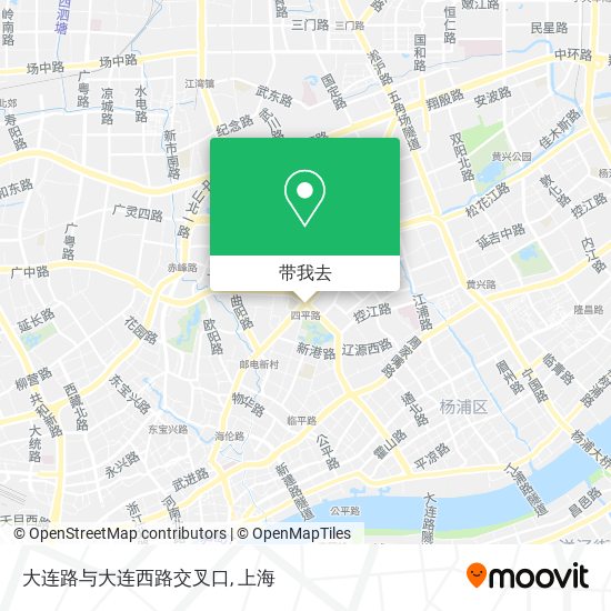 大连路与大连西路交叉口地图