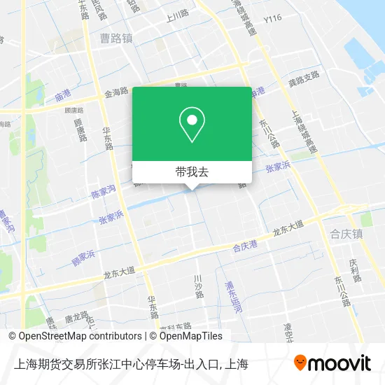 上海期货交易所张江中心停车场-出入口地图