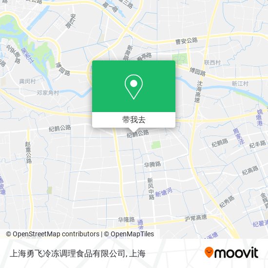 上海勇飞冷冻调理食品有限公司地图