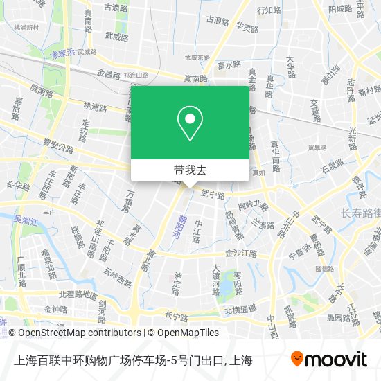 上海百联中环购物广场停车场-5号门出口地图