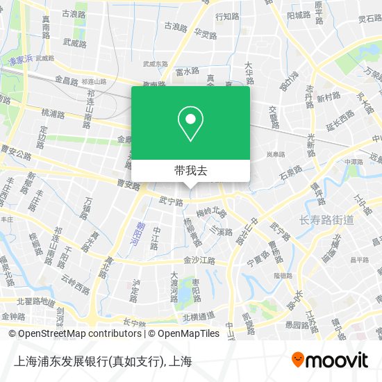 上海浦东发展银行(真如支行)地图