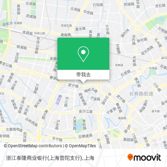 浙江泰隆商业银行(上海普陀支行)地图