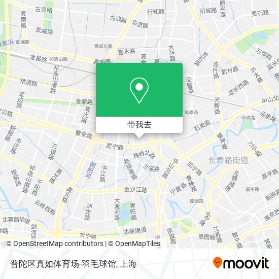 普陀区真如体育场-羽毛球馆地图